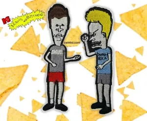 2 piezas Beavis and Butthead hierro bordado en costura en parche estilo retro vintage - Imagen 1 de 2