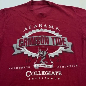 vtg 90s UNIVERSITY ALABAMA CRIMSON TIDE T-Shirt MEDIUM/LARGE football ncaa soft - Picture 1 of 5