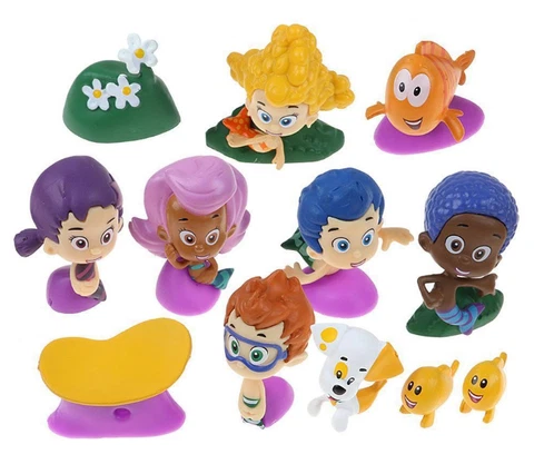 12 Pcs/Set Bubble Guppies Cake Toppers Mini Figures Free Shipping US Seller Cover