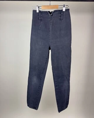 Pantalones de mezclilla negros vintage Fredericks of Hollywood años 90 para mujer talla 26 tiro alto Foto 1 de 4