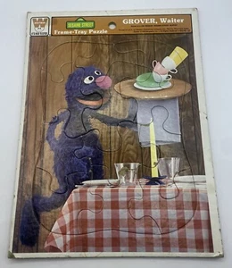1979 Muppets Inc. Sesame Street Frame Tray Puzzle GROVER Waiter - Picture 1 of 15