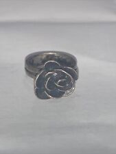 Black Rose Ring | Rose Jewelry | Black Rhodium Plated 925 Thai size 6