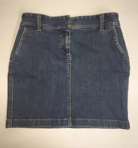Ann Taylor Loft Rock Denim Jeansrock - Taschen Größe 0P Petite -16" lang - Bild 1 von 5