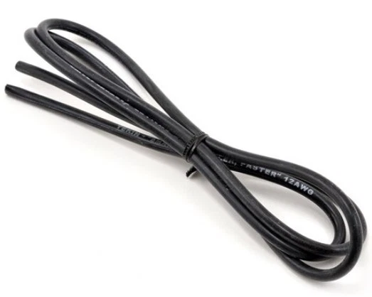 New Tekin 12awg Silicon Flex Wire Silicone (Black) 3 feet (3′) TT3013 - Image 1 of 2
