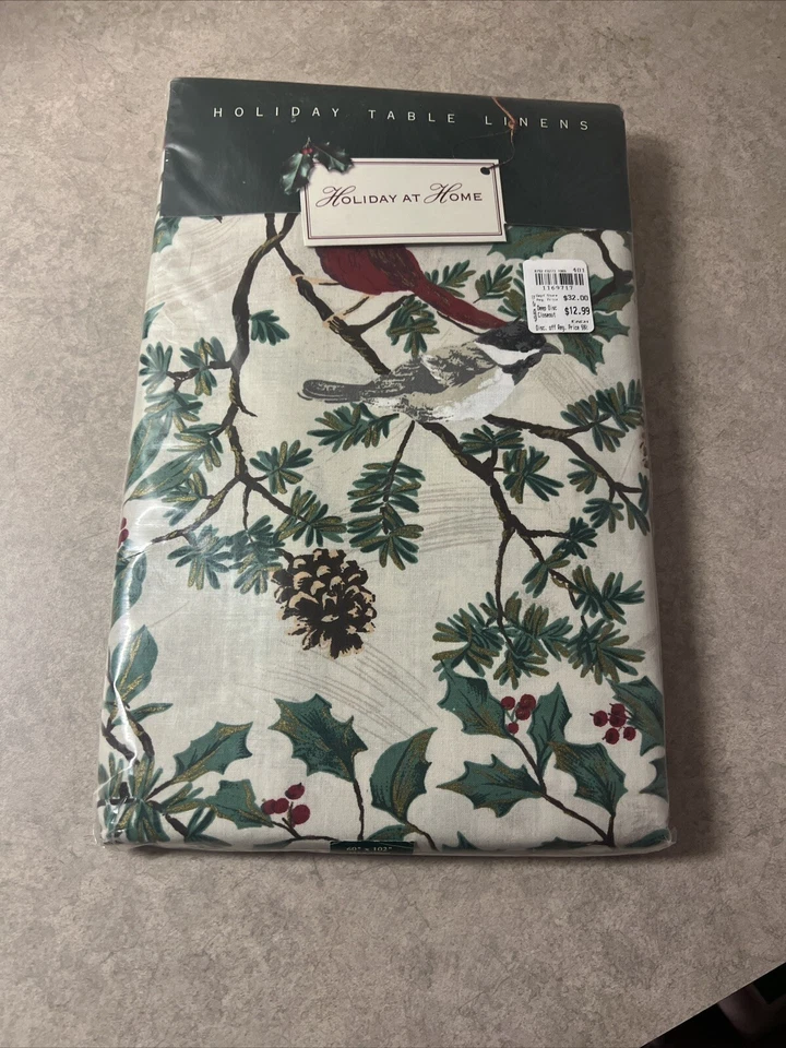 Mantel Newbridge Holiday at Home piña/pájaros 60" X102" D1 Foto 1 de 4