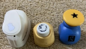 Craft Paper Hole Punch Tools Lot Of Three- Pony Chick Star - Picture 1 of 9