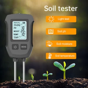 5-in-1 Digital PH Soil Tester LCD Moisture Plant Water Temperature Light Meter - Picture 1 of 14