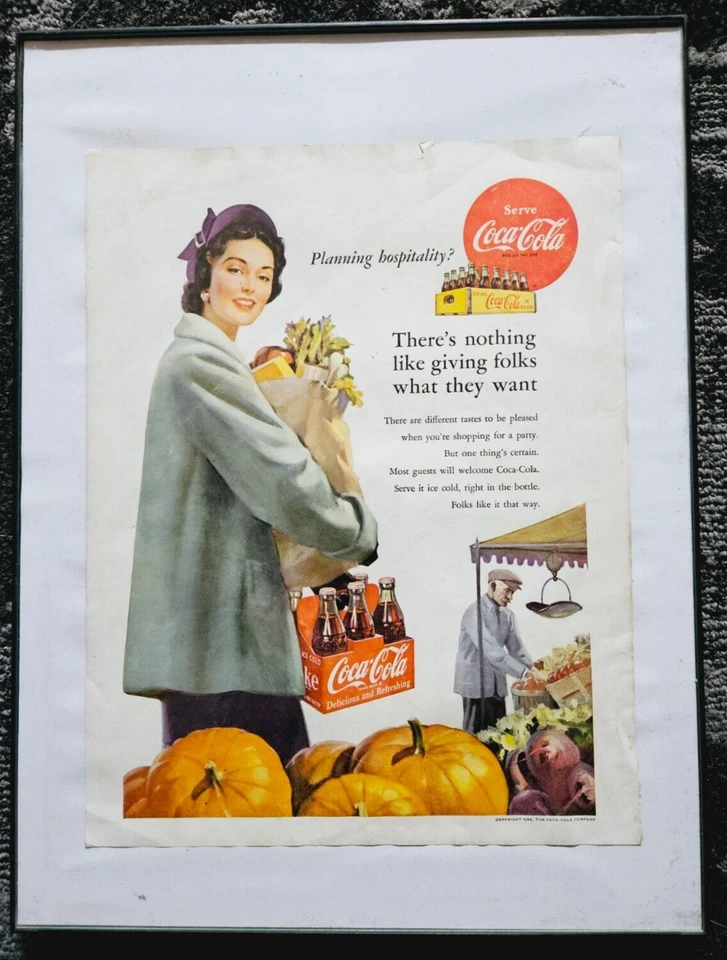 Coca Cola Bottling Company Old Magazine advertisement pic 16 x 12" modern frame - Image 1 of 4