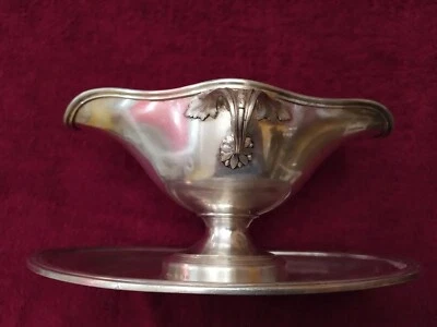 Christofle Très Grande Saucière +  Cuillère Métal Argenté N Couronné Napoléon . - Photo 1/4