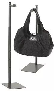 Countertop Display Handbag Purse Stand Rack Adjustable 36" Ball Finial Metal - Picture 1 of 4