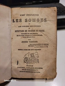 TRISMÉGISTE Johannes. L'Art d'expliquer les songes Et Les Visions. Passard, 1860 - Picture 1 of 4
