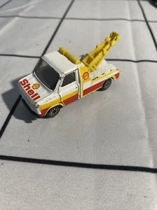 Vintage Corgi Diecast Ford Transit Wrecker Truck - White/Yellow with Shell Decal - Picture 1 of 5