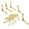 10PCS 90 Degree Lid Flemingia Spring Hinges For Jewelry Box Wooden Box Golden 