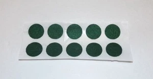 LOTTO 10 PUNTI ADESIVI FELTRO VERDE 3/4" PARTE LAMPADA NUOVI 41040J - Foto 1 di 2