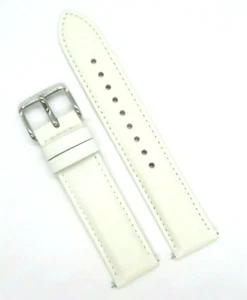Fossil Original Replacement Leather Strap BQ1219 Watch Strap White 18mm - Picture 1 of 4
