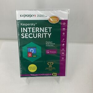 Kaspersky Internet Security For 3 Devices Software Computers (Sealed DVD, 2015)