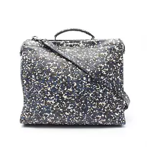 FENDI Peekaboo Large 2way Shoulder Handbag 7VA354 Leder Blau Schwarz Gebrauch... - Bild 1 von 9