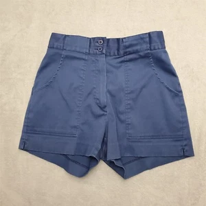 VTG Woolrich Shorts Womens 14 Blue Twill Utility Safari Outdoor Casual Fish Hike - Picture 1 of 7