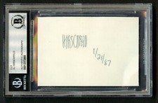 Al Hirschfeld (d2003) signed autograph 2.5x3.5 cut Celebrity Caricaturist BAS 