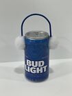 Bouchon d'oreille ornement de Noël Budweiser 2019 bleu blanc 4,25 pouces canette de bière