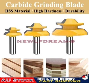 45 Degree Lock Miter Router Bit 1/4" 1/2'' Shank Cutter Woodworking Drilling - Picture 1 of 30