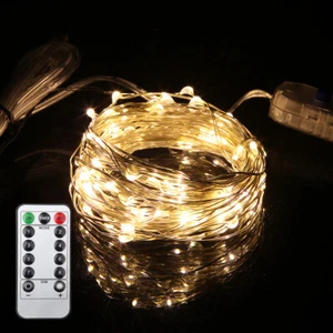 Battery/USB Plug In 200LED DIY Micro Copper/Silver Wire Fairy String Lights Xmas - Picture 1 of 18