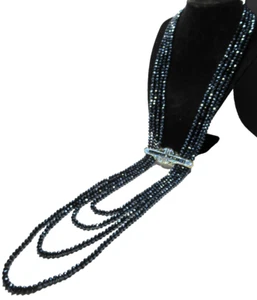 HEIDI DAUS Long Blue Crystal Multi Strand Necklace - Picture 1 of 5