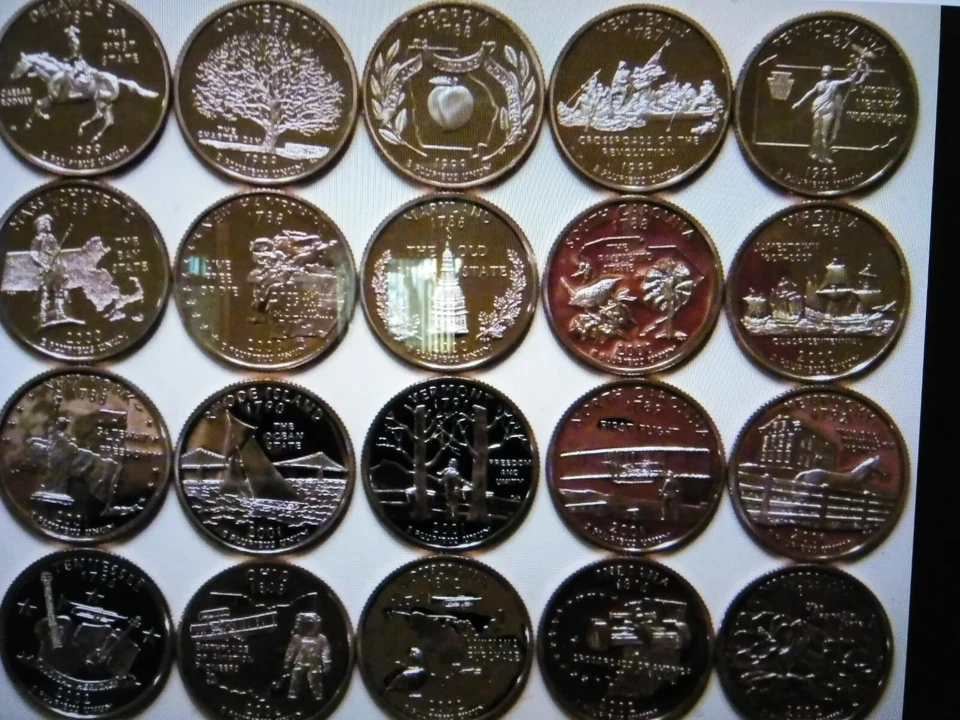 1999-2009 P&D  US STATE QUARTERS- COMPLETE BU UNC SET-112 COINS - Image 1 of 4