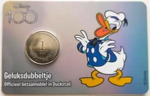 Disney's Scrooge McDuck Number One Dime from 2023 in coincard. The Netherlands - Picture 1 of 1