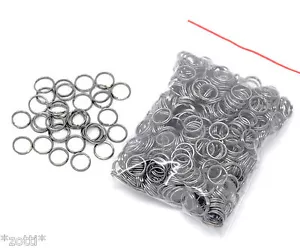 10 Stück Schlüsselringe 8 mm Spaltring Spiralringe Farbe schwarz / gunmetal * - Bild 1 von 2