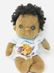 Hugga Bunch Bubbles Plush Doll by Kenner Black Hair Blue Eyes 1985 W Shirt - Picture 1 of 12