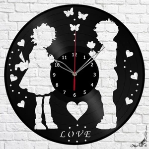 Reloj de vinilo Amor Reloj de pared Único Arte Vinilo Disco Reloj de pared 200  - Imagen 1 de 12