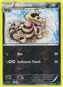 Krokorok 69/116 B&W Plasma Freeze REVERSE HOLO MINT! Pokemon - Picture 1 of 1