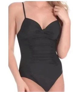 Traje de baño Love Your Assets by Sara Blakely talla grande Spanx de una pieza negro - Imagen 1 de 5
