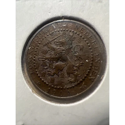 NETHERLANDS DUTCH KM132.1 1904 XF High Grade Coin B193 - Image 1 of 2