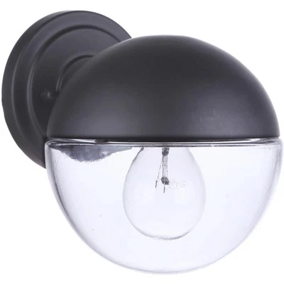 Suporte de parede externo artesanal ZA3404-MN Evie 1 luz 7 polegadas meia-noite, pequeno - Imagem 1 de 4