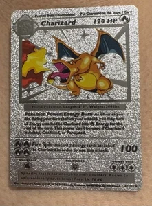 Pokemon Charizard 120PS Silver Foil Fan Art Karte 4/102 Near Mint / Mint - Bild 1 von 2