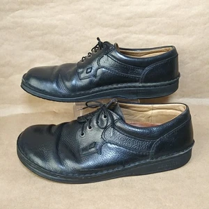 Birkenstock Memphis Shoes Men 10.5 Black Leather Oxford Lace Up Comfort - Picture 1 of 23
