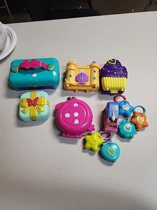 Polly Pocket Mini Compacts Playset Lot Figures & Accessories Flamingo - Picture 1 of 11
