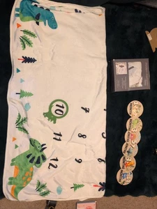 Lote Manta Milestone Paquete Dinosaurios Bebé - Imagen 1 de 8