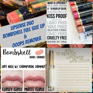 Color de labios líquido de larga duración LipSense de SeneGence BOMBSHELL & Ooops NUDE DUO - Imagen 1 de 15