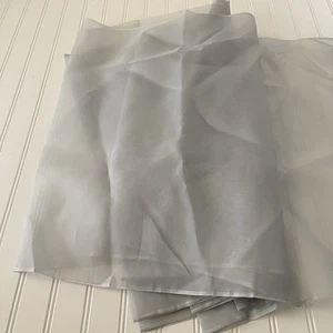 SILK GRAY FABRIC 11 Yards x 22 Inches Wide or 396 Inches x 22 Wide - Picture 1 of 11