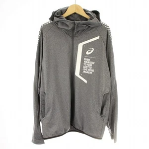 Asics Men's Full Zip Hoodie Training Wear Gray M 2031A878 New - Picture 1 of 7