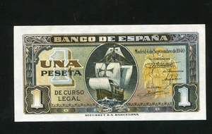 tu_bazar BILLETE 1 PESETA MADRID SEPTIEMBRE 1940 SIN SERIE SC - Picture 1 of 2