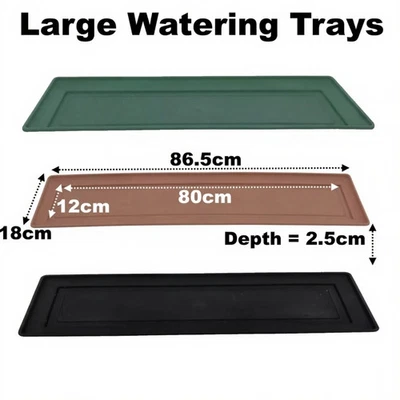 Large Watering Tray Windowsill Plant Pot Planter Saucer Water Drip Base Trays - Image 1 of 4