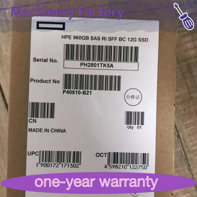 NEW P40510-B21 P41535-001 HPE 960G SAS 12G MU SFF Gen10 Plus V2 GEN11 Server SSD - Image 1 of 2