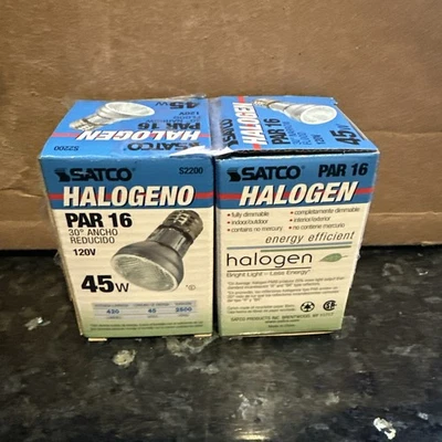Satco Halogeno 35w (PAR16)  S2200 2 Box of Fully Dimmable Light Bulbs - New - Image 1 of 4