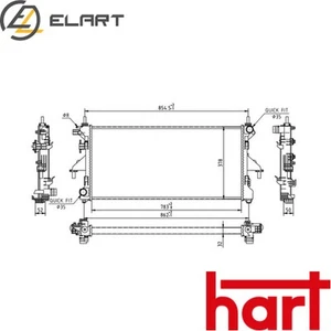 RADIATOR ENGINE COOLING 611 191 FOR CITROËN JUMPER/II/Bus/Van/Platform/Chassis - Picture 1 of 8
