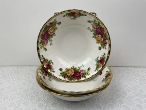 Royal Albert Old Country Roses 3 x cuencos de sopa/cereal 1er estado sin usar 16 cm - Imagen 1 de 8