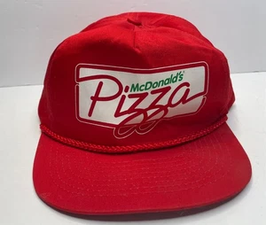 CAPPELLO BERRETTO BASEBALL PIZZA UNIFORME DIPENDENTE MCDONALD’S VINTAGE ANNI 80 RARO HTF - Foto 1 di 13